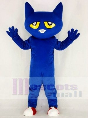 Marrant Bleu Pete Chat Mascotte Costume École