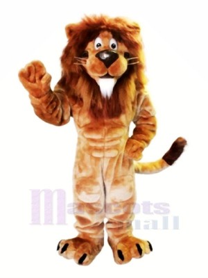 marron Lion avec blanc Barbe Mascotte Les costumes