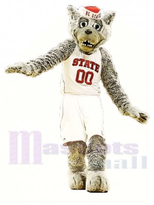 Loup gris sport Costume de mascotte