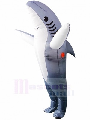 Gris Requin Gonflable Halloween Noël Coup Up Les costumes pour Adultes