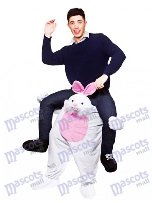 Carry Me Lapin de Pâques Piggy Back Mascotte Adultes Monter Sur Costume Déguisement Drôle
