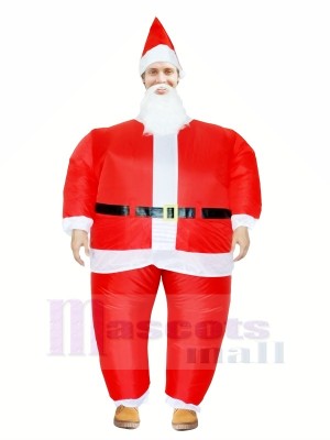 Père Noël Claus Gonflable Halloween Noël Mascotte Les costumes Dessin animé Pour Adultes