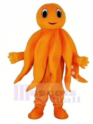 Orange Poulpe Peluche Adulte Mascotte Costume Dessin animé