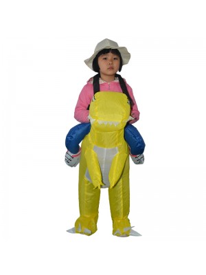 T-Rex Dinosaure Porter Moi Balade Sur Gonflable Costume Halloween Noël Pour Enfant