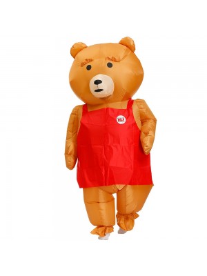marron Teddy Ours Gonflable Costume Halloween Noël Cosplay Costume