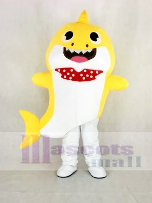 PinkFong Jaune Bébé Requin Mascotte Costume Dessin animé