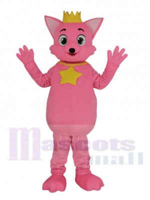 Rose Renard Pinkfong Mascotte Costume Dessin animé