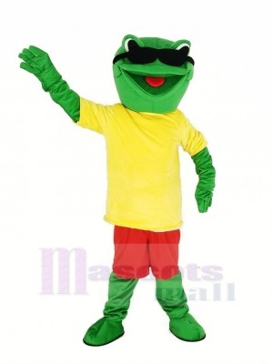 Cool Grenouille Mascotte Costume Animal