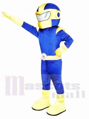 Bleu jaune Superman Costume de mascotte