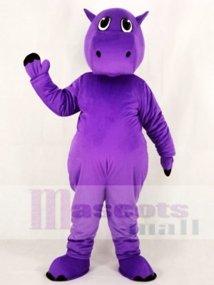 Mignonne Violet Hippopotame Mascotte Costume École