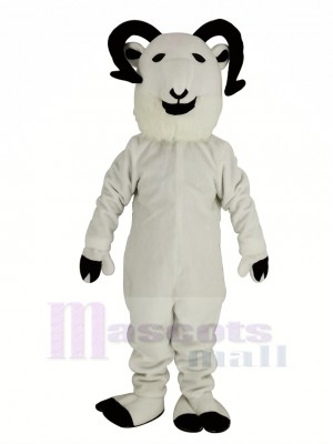 Nouveau blanc Mouton Gros Cornu Mascotte Costume Animal