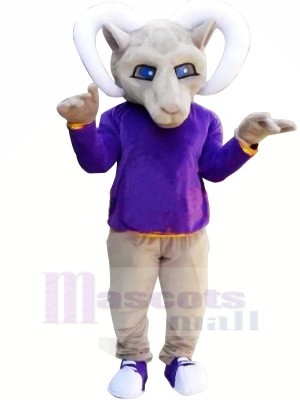 Violet Longue Manche Antilope Monstre Mascotte Les costumes Animal