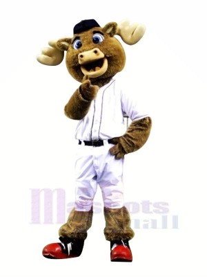 Base-ball élan avec rouge Des chaussures Mascotte Les costumes Animal