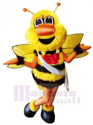 Bataille abeille avec rouge Arc Mascotte Les costumes Animal