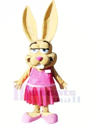 Jackrabbit avec Rose Des chaussures Mascotte Les costumes Animal
