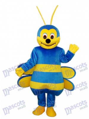 Insecte de costume de mascotte de bleu d'abeille