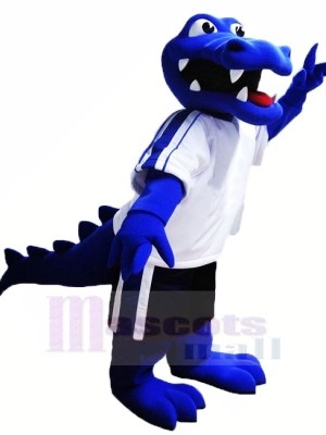 Bleu Alligator Mascotte Les costumes Animal