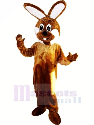 marron et blanc lapin Mascotte Les costumes Animal