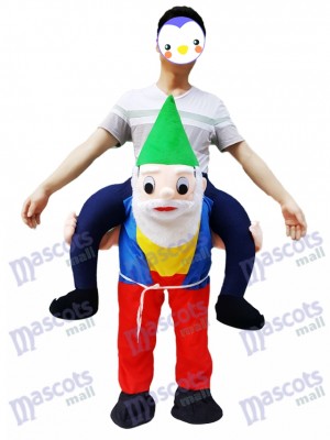Retour Épaule Jardin Gnome Carry Me Mascotte Ride Costume Noël Partie Outfit