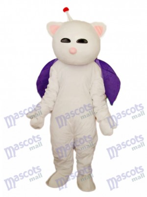 Nez rose chat blanc Mascotte Costume adulte Animal