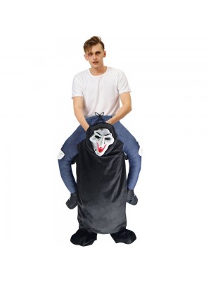 Fantôme Squelette avec Gros Bouche Porter moi Balade sur Halloween Noël Costume pour Adulte