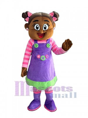 Fille costume de mascotte