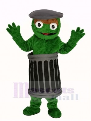 Drôle Sesame Street Oscar The Grouch Mascotte Costume