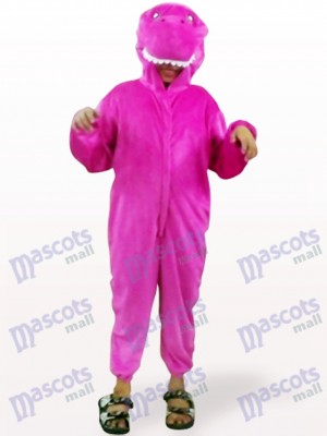 Costume de mascotte de dinosaure pourpre ouvert d'enfants de mascotte