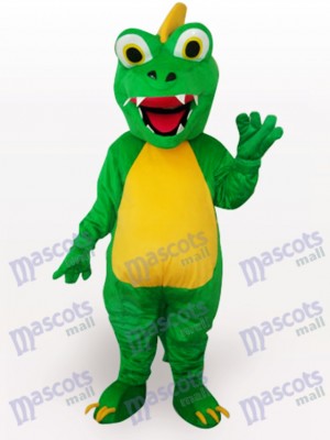 Costume drôle de mascotte adulte vert dinosaure animaux