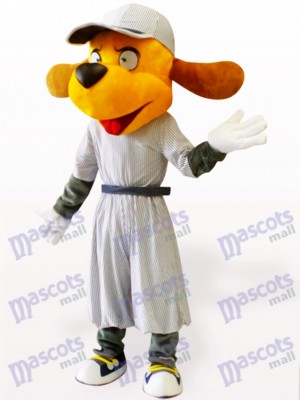 Costume de mascotte adulte de chien de baseball