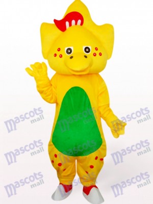 Déguisement de dragon étoilé en mascotte jaune