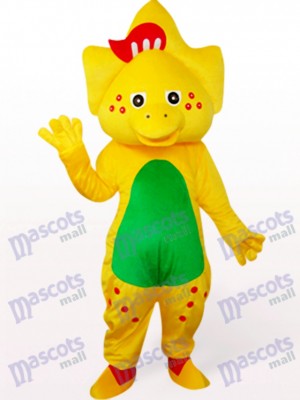 Déguisement de dragon étoilé en mascotte jaune
