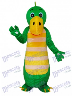 Costume de mascotte Dragon vert chinois adulte