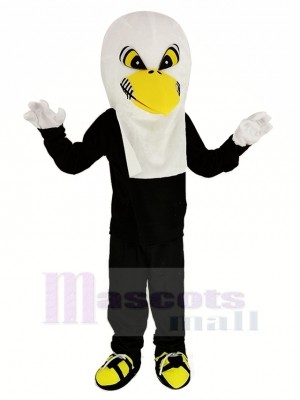 blanc Aigle avec Noir Manteau Mascotte Costume Adulte