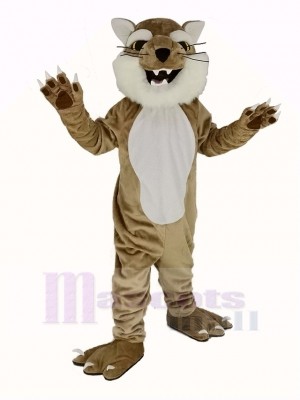 marron et blanc Bobcats Mascotte Costume Animal