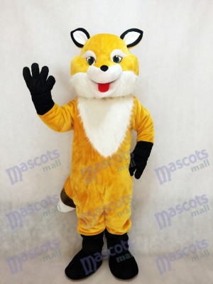 Nouveau Costume de Mascotte Renard Jaune avec Coffre Blanc