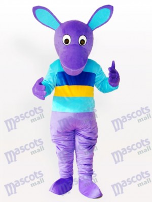 Costume de mascotte adulte kangourou pourpre