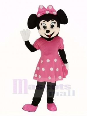Rose Minnie Mouse Adulte Mascotte Costume