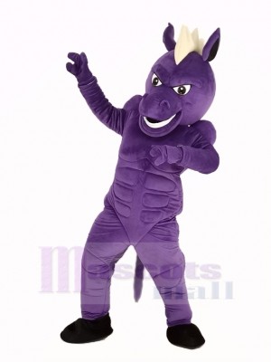 Violet Mustang Cheval Mascotte Costume Animal