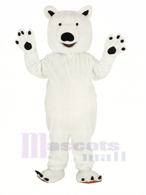 blanc Polaire Ours Mascotte Costume Animal