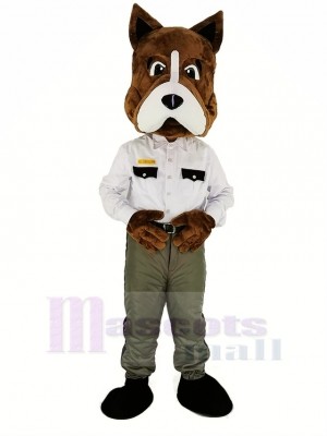 Cool marron Police Chien Mascotte Costume