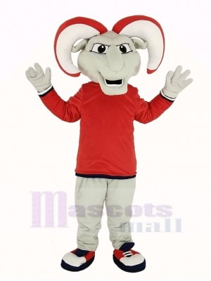 RAM avec rouge Manteau Mascotte Costume Animal