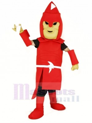rouge Titan spartiate Mascotte Costume Adulte