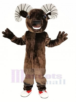 Sombre marron sport RAM Mascotte Costume Animal
