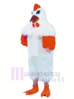 blanc Poids léger poulet Mascotte Les costumes Dessin animé