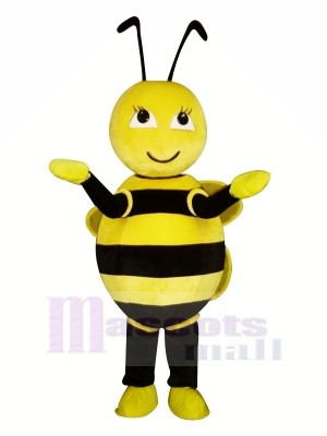 Mignonne Peu Jaune abeille Mascotte Les costumes Dessin animé