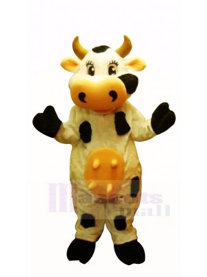 Ferme Vache Mascotte Costume Dessin animé