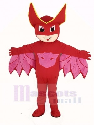 rouge PJ Masks Fille Owlette Mascotte Costume Dessin animé