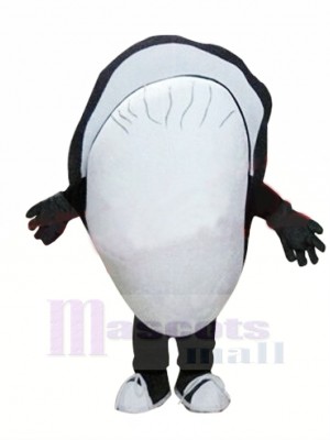 Noir Palourde Fruit de mer Mascotte Costume Dessin animé