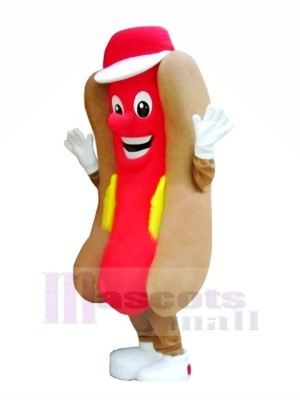 Délicieux Vite Nourriture Hot-dog Mascotte Costume Dessin animé